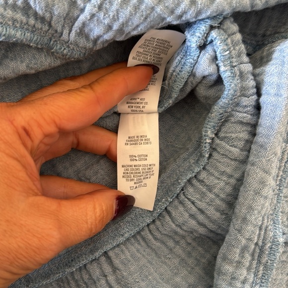 Aerie | Gauzy Blue Tiered Mini Skirt | size L - Picture 3 of 4